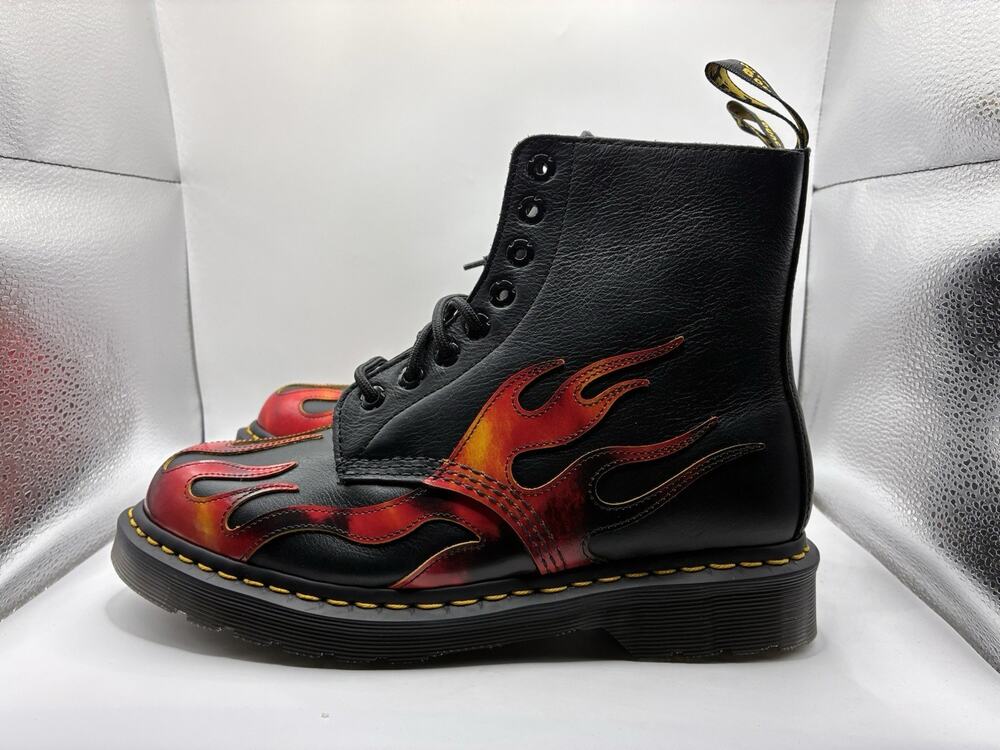 Dr. Martens 1460 Pascal Flame Men's 8 Women 9.5 Boots 41517001 Vibrant Red New